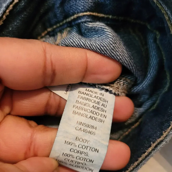 Place Girls Denim Jacket Size S (6) Blue Solid 100% Cotton Long Sleeves Collared - Picture 4 of 5